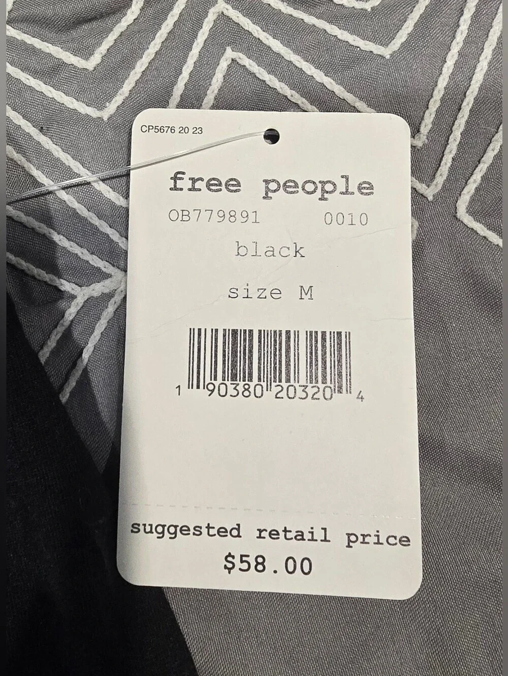 Free People Crochet Back Tank Top Size Medium